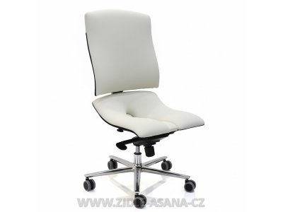Ergonomická židle Ásana Steel Basic Textil White Pearl